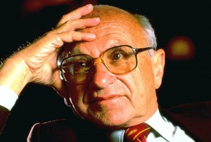 Milton Friedman. He always had a wry smile like this.