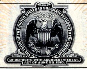The seal of the Postal Savings System.