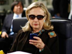 The image that launched "Texts from Hillary".  She's at her best looking bad-assed.