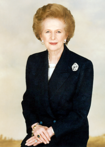 Margaret Thatcher.  Hey, stop throwing things at the screen!